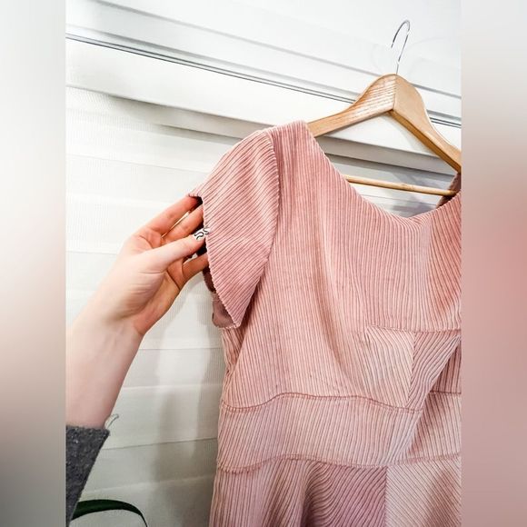 🇨🇦 Annie50 🇨🇦 Blush Corduroy Dress / Size L / Made in Canada - Picture 8 of 10